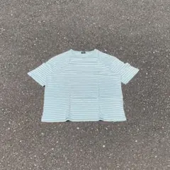 90's オールドユニクロ エメラルドグリーン ボーダー tシャツ アーカイブ