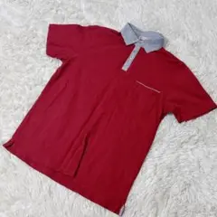 【c5821】GLOBAL WORK ポロシャツ 半袖　レッド