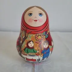 ☆未使用品☆　起き上がりこぼし　オリガザバイキナ　赤　マトリョーシカ