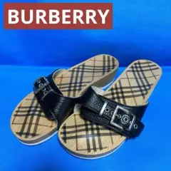 BURBERRY♦︎バーバリー♦︎ウッドサンダル♦︎ノバチェック♦︎即購入OK❗️