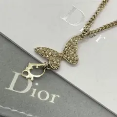 ✨極美品✨Dior ネックレス バタフライ カラーストーン ゴールド 付属品付き