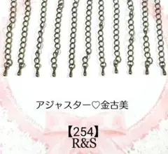 【254】アジャスター❄雫チャーム付き❄金古美　10本
