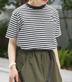コーエン　USAコットン COENロゴ刺繍Tシャツ　Mサイズ　ボーダー