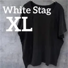 美品❣️一点物✨White Stag 【XL】ブラック Tシャツ カジュアル