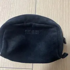 PINK HOUSE 黒スウェードポーチ