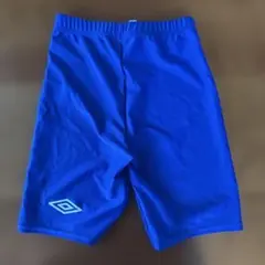 アンブロ　メンズ　ストレッチインナースパッツ　ハーフ丈　ブルー