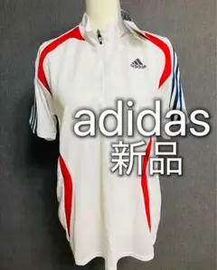 【新品】アディダス　adidas ポロシャツ　半袖　白　ホワイト　LL