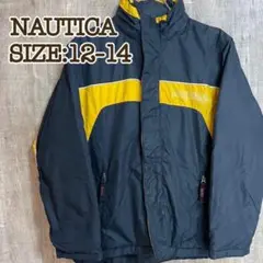 NAUTICA ノーティカ　ナイロンジャケット　黒×山吹色　12-14