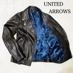 【極美品】UNITED ARROWS ダブルライダースジャケット L 相当 羊革