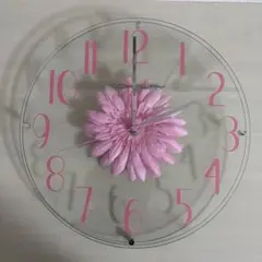 掛時計 フラワー ピンク ティックアウェイ インテリア