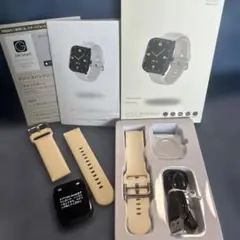 Device Band Plus アイボリー　ベージュ3coins 美品 時計