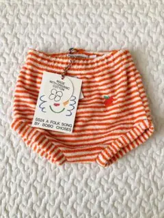 【新品未使用】Baby Orange stripes terry bloomer