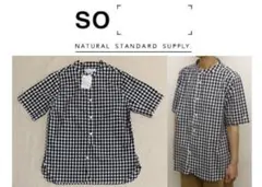(お値下げ中、新品)エスオー SO タイプライター スタンドカラー 半袖シャツ