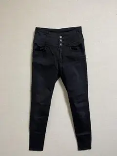 COLZA 黒　ハイウエストスキニーパンツ