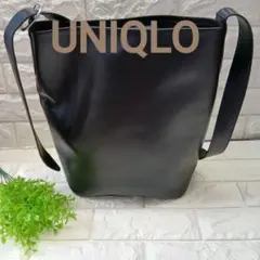 UNIQLO ブラック ショルダーバッグ　男女兼用　ビジネスバック　A4サイズ