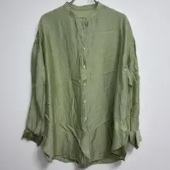 ✨良品✨ アーバンリサーチアイテムズ 【F】 シャツ バンドカラー 爽やか 緑