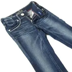 サムシングV5561▼ストレッチブーツカットデニム▼濃紺▼XS▼W約68cm