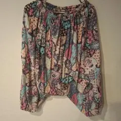 キッズ　サルエルパンツ　ペイズリー柄