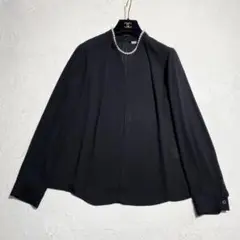 美品✨近年！セオリーリュクス 長袖ブラウス　とろみ タック ブラック 38 M