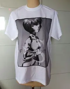 フラグスタフ × エヴァンゲリオン 綾波レイ 半袖Tシャツ M 白