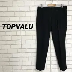 TOPVALU トップバリュ　スラックス　黒　ブラック　センタープレス　W88