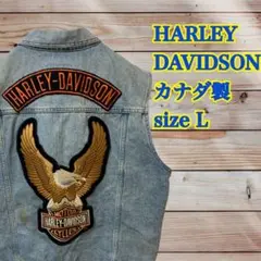 HARLEY DAVIDSON ハーレーダビッドソン デニムベスト 両面刺繍
