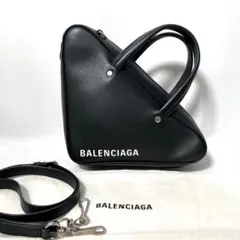 美品✨バレンシアガ トライアングル ショルダーバッグ 2way レザー ブラック
