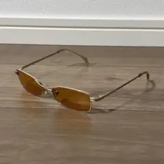 ブラウンレンズ メタルフレーム サングラス