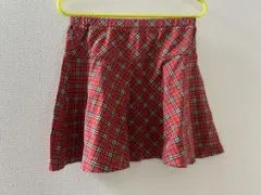 BURBERRY バーバリー レッドチェック柄スカート 110A