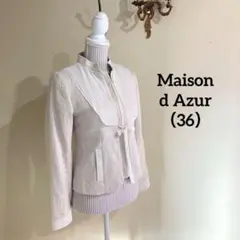 【Maison d Azur】メゾンダジュール(36)ノーカラージャケット