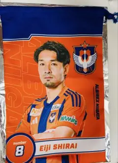 アルビレックス新潟　8 白井永地選手　ガラポン　BIGプレーヤーズ巾着