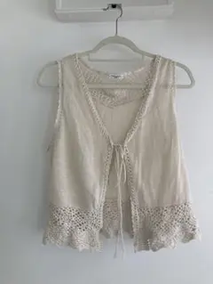 MAMAIEKUO DE PARIS ベージュニットベスト