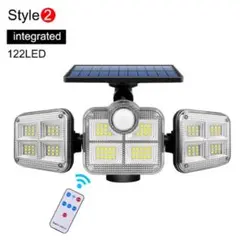 超高輝度ソーラーランプ,20W,122LED ip65防水,屋内および屋外用