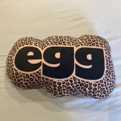 egg ドン・キホーテコラボロゴクッション　ヒョウ柄