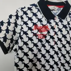 【新品！即購入可】マンシングウェア半袖ゴルフポロシャツ総柄 L 7-100