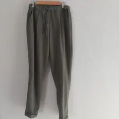 GeeRA とろみタックパンツ カーキ レディースSサイズ