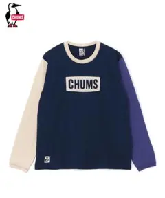 チャムス ロゴ ロンTee／パープル クレイジー CH01-2273／XXL