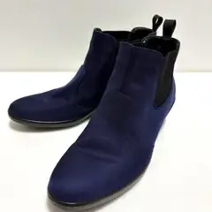 【極美品✨】TOPDRY ゴアテックス サイドゴアブーツ ネイビー 24.5cm