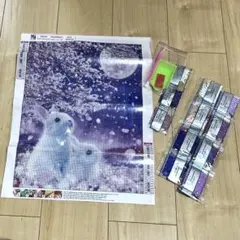 ⭐️ラスト一点⭐️ダイアモンドアート　キット　うさぎ　三日月