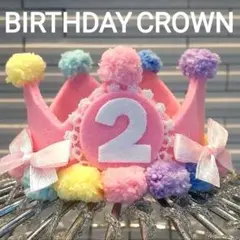 B②犬バースデークラウン 猫誕生日クラウン ベビークラウン うさぎバースデー