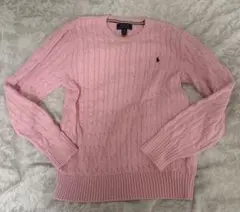 【美品】 Polo Ralph Lauren ピンク ケーブルニット
