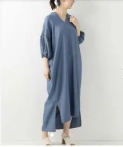 Spick & Span ドライレーヨンソデボリュームワンピース