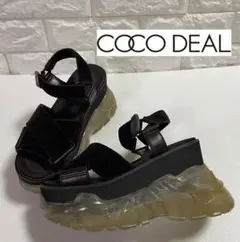 COCO DEAL クロスデザインクリアソール スポーツ サンダル