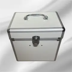 化粧箱 メイクボックス 収納 ホワイト アルミ シルバー