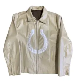 【非売品】JRA BEAMS レザージャケット 革ジャン ベージュ