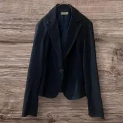 美品 エアリーシャワー ジャケット Mサイズ ネイビー ストライプ カジュアル