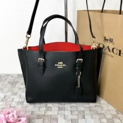 ☆新品・未使用☆COACH ハンドバッグ ショルダーバッグ ブラック×レッド