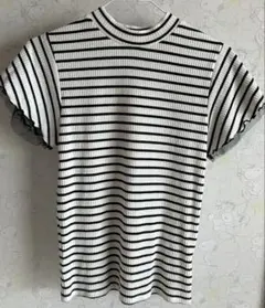 #レディース　トップス　Tシャツ　ボーダー　半袖　フリーサイズ