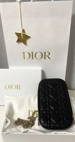 【おしゃれ上級者だからこそ！】Dior★LADY DIOR フォンポーチ エレガント感満載！】☆ディオール☆LADY DIOR フォンポーチ