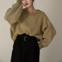 amiur crew neck jacquard knit ニット　エミレ